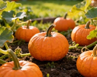 Semillas de calabaza de azúcar pequeña de variedad antigua, sin OMG, mini naranja para jardín.