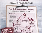Fire Risk Assessment 2026 Checklist UK | Editable & Fillable PDF | 5 Step Fire Safety