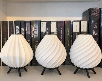 SanGlow – Modulares LED-Teelicht / dekorative 3D-gedruckte Tischleuchte mit warmweiß flackernder LED, ca. 13 cm hoch, für Innenräume.