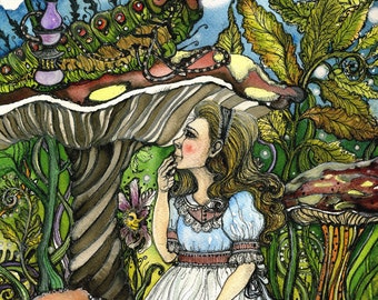 Fairy Tale, Art, Reproduction, Alice, Wonderland, 8x10 Print