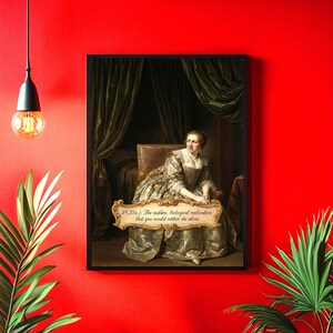 Lámina artística renacentista divertida, póster de la definición de "Ick", decoración de Dark Academia, descarga digital, regalo sarcástico para citas, arte de parodia clásica