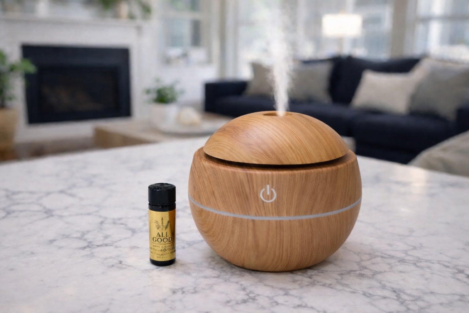 Mini Ultrasonic Diffuser with Lavender Essential Oil - Spa Home Gift