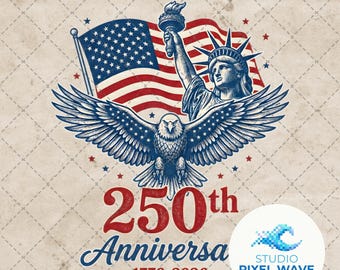 USA 250 Jahre Jubiläum PNG: Retro amerikanische Flagge Flagge 4.Juli 1776-2026 Grafik, Amerika 250 Feier Png, sofortiger Download