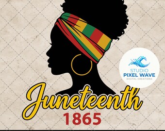 Juneteenth 1865 SVG, Schwarze Frau Design, Juneteenth Sublimation, Afroamerikanischer Stolz, Retro Juniteenth-Shirt Design, Juniteenth 1865 Png