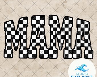 Retro Karierte Mama Png, MAMA PNG, Karierte Mama PNG, Trendy Mom Shirt Design, Karierter Druck Varsity Mama Png, Muttertag Digital Download