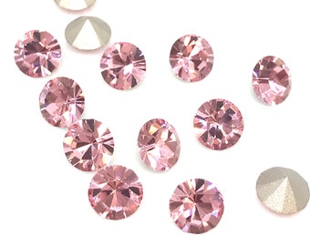 Chatones de cristal con parte trasera puntiaguda Lt. Rose 29ss (6 mm) - Preciosa Maxima
