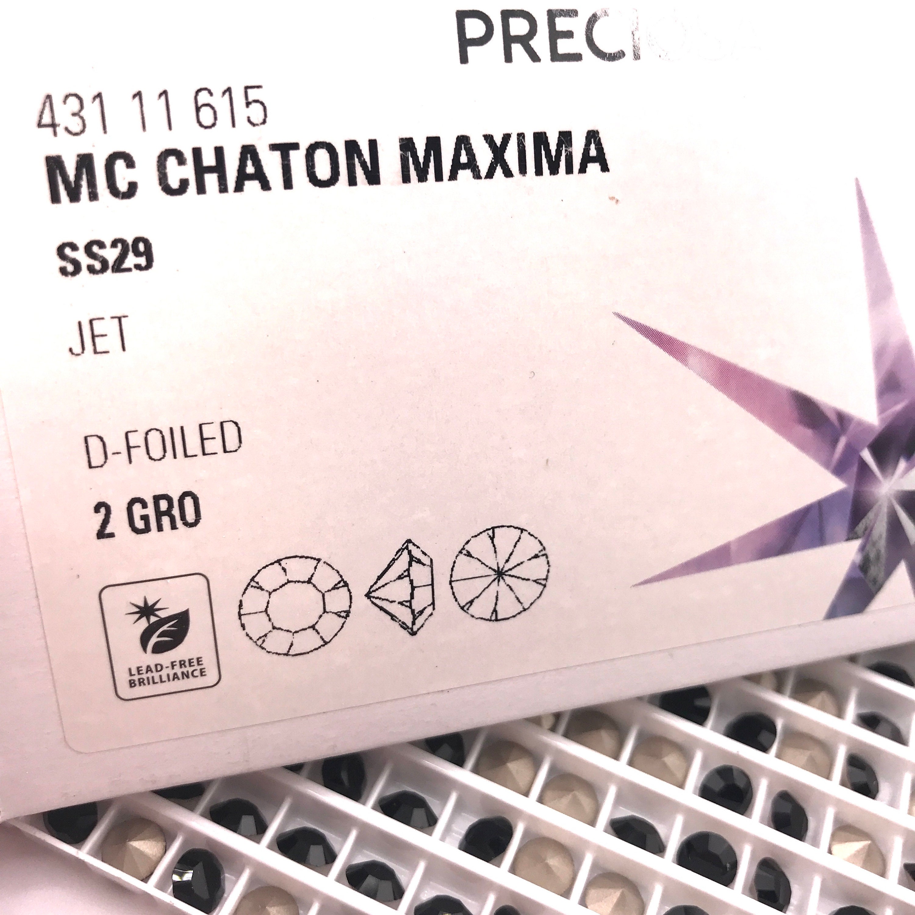 Swarovski Crystal Chatons – 1.35mm Pp7 Clear Pointed Back IHC 1028 – 72 Pcs