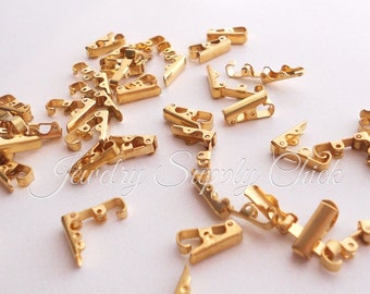 Fold over clasp - silver, gold or raw brass finish (2)
