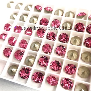 Rose crystal chatons 39ss  8mm