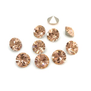 Lt. Peach 29ss 6mm crystal chatons Preciosa Maxima