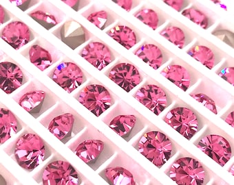 Chatones de cristal con parte trasera puntiaguda de 6 mm (rosa) - Preciosa Maxima