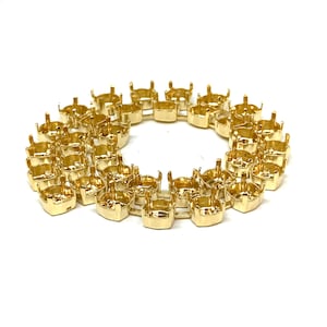 8mm  39ss empty cup necklace base  - Rich Gold