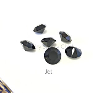 Jet 39ss 8mm pointed back chatons Preciosa Maxima
