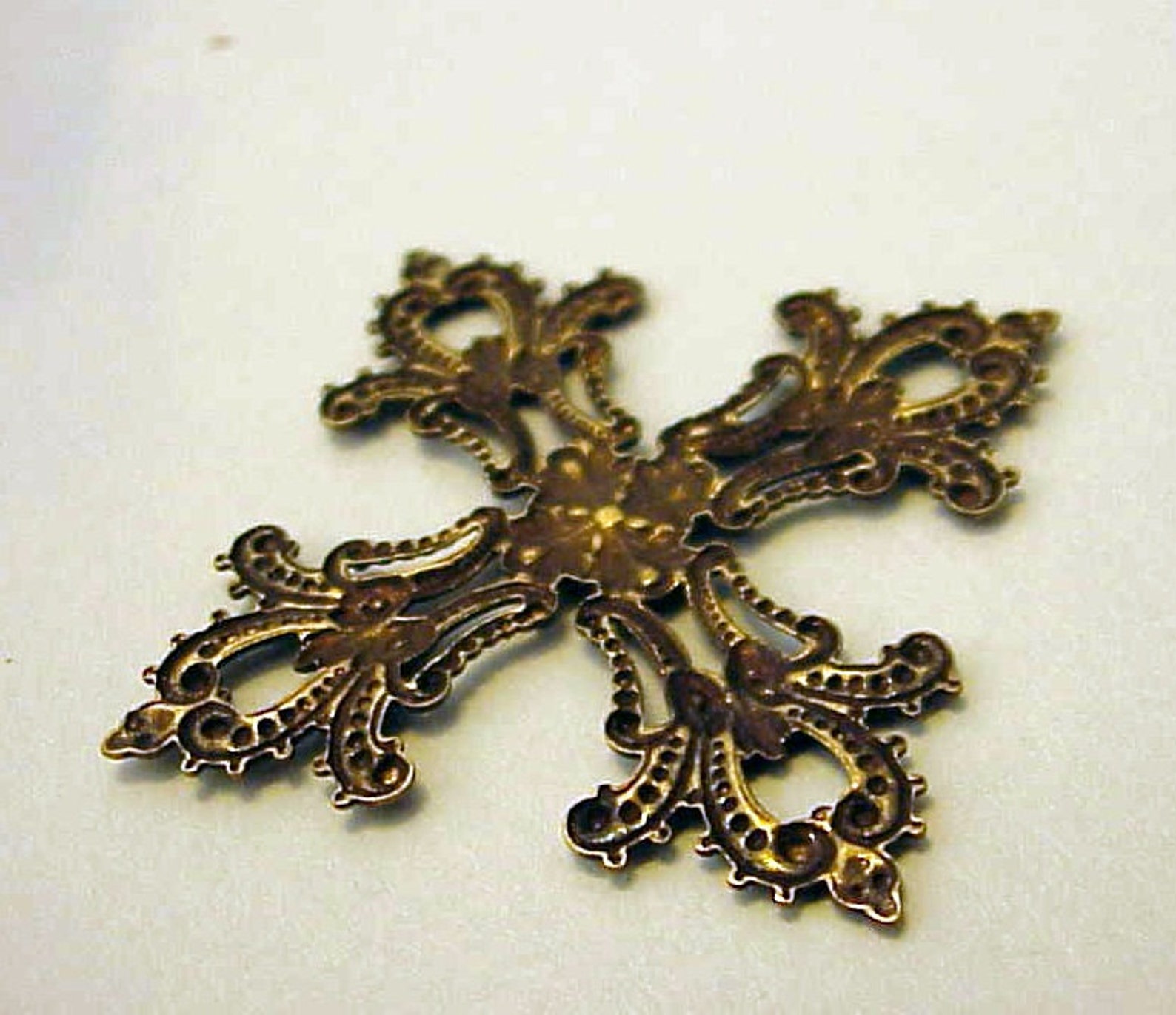 Maltese Cross brass stamping antique brass finish | Etsy