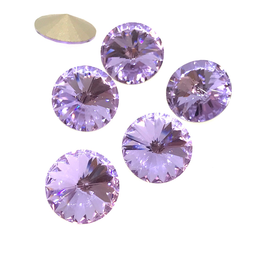 Violet 12mm Rivoli Crystals - Etsy