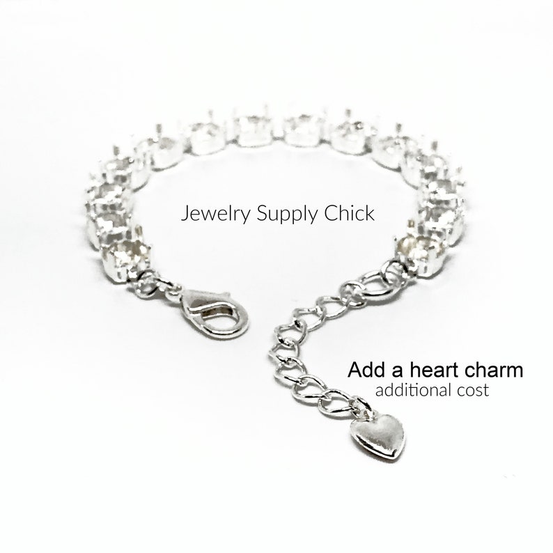 8mm 39ss Empty Cup Chain Bracelet Silver Etsy