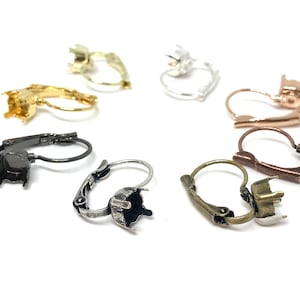 29ss (6mm) lever back earring base - Choose finish