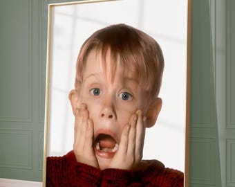 Home Alone Movie Poster, Kevin McCallister Christmas Print, 90s Comedy Wall Art (Digital Download)