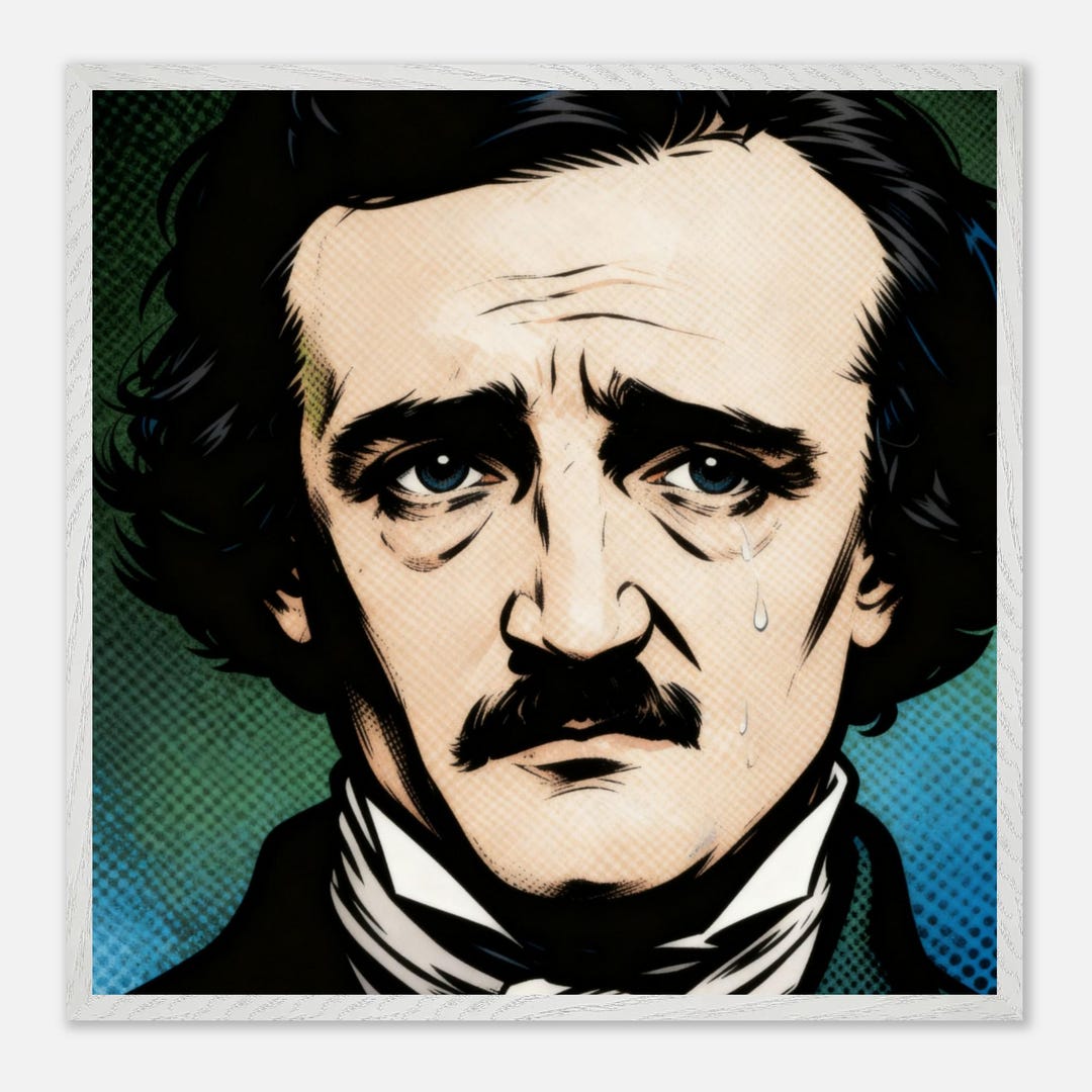 Pop Art Edgar Allan Poe Wall Art | Gothic Pop Art Portrait | Dark ...