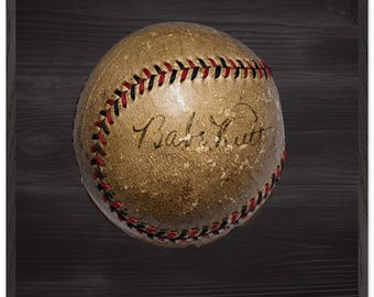 Babe Ruth Baseball Art – Vintage sportdecor, Man Cave Yankees Baseball collector item cadeau voor Das
