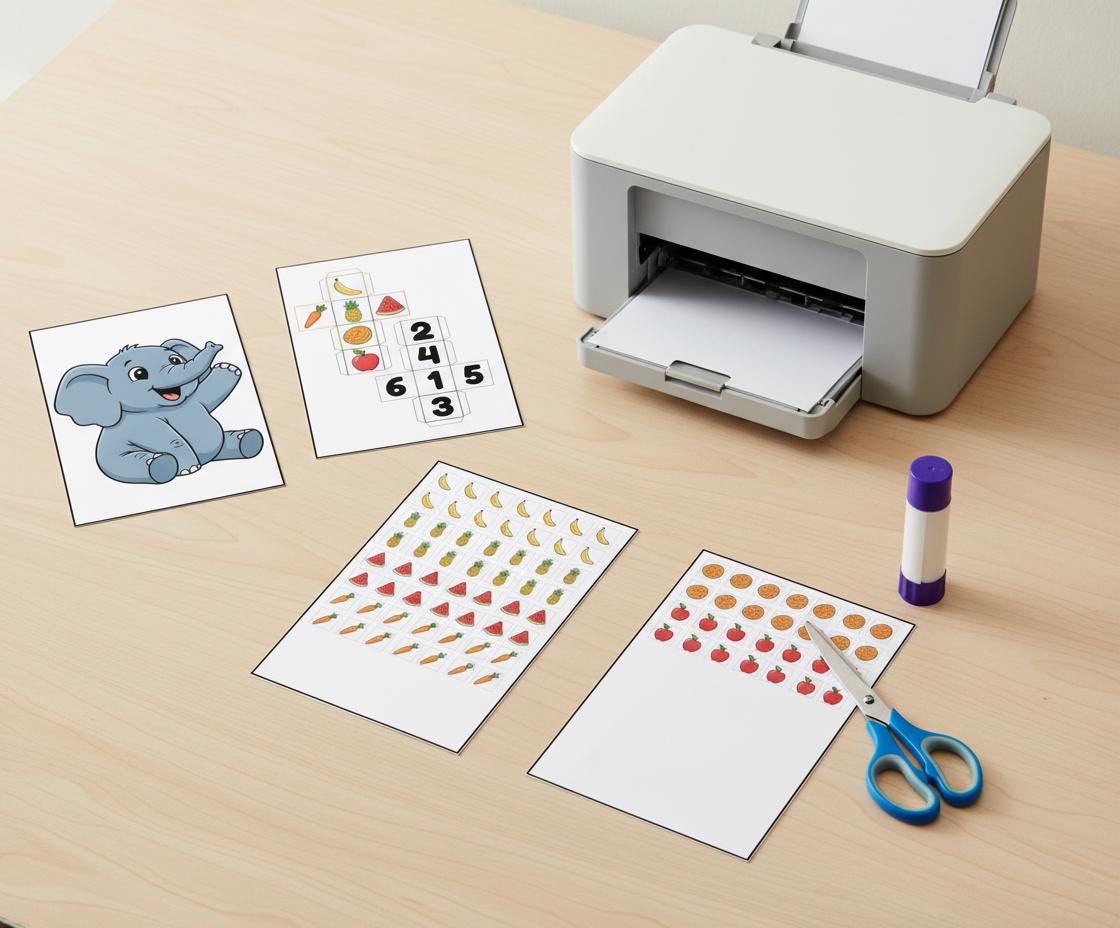 Sorting Math Racer Elephant Kids Printable Sorting Games, Elephant Feeding, Educational Activity ...