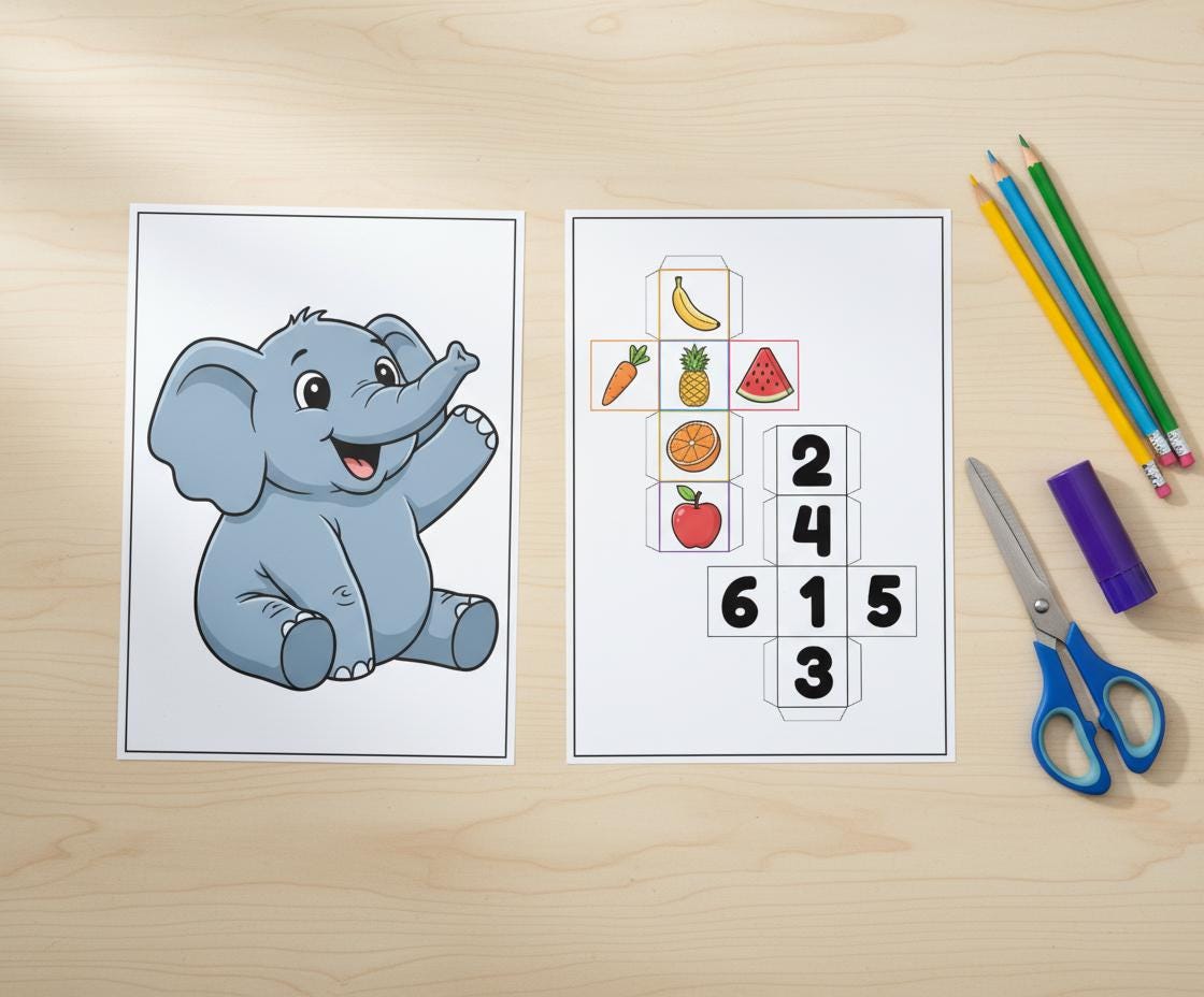 Sorting Math Racer Elephant Kids Printable Sorting Games, Elephant Feeding, Educational Activity ...