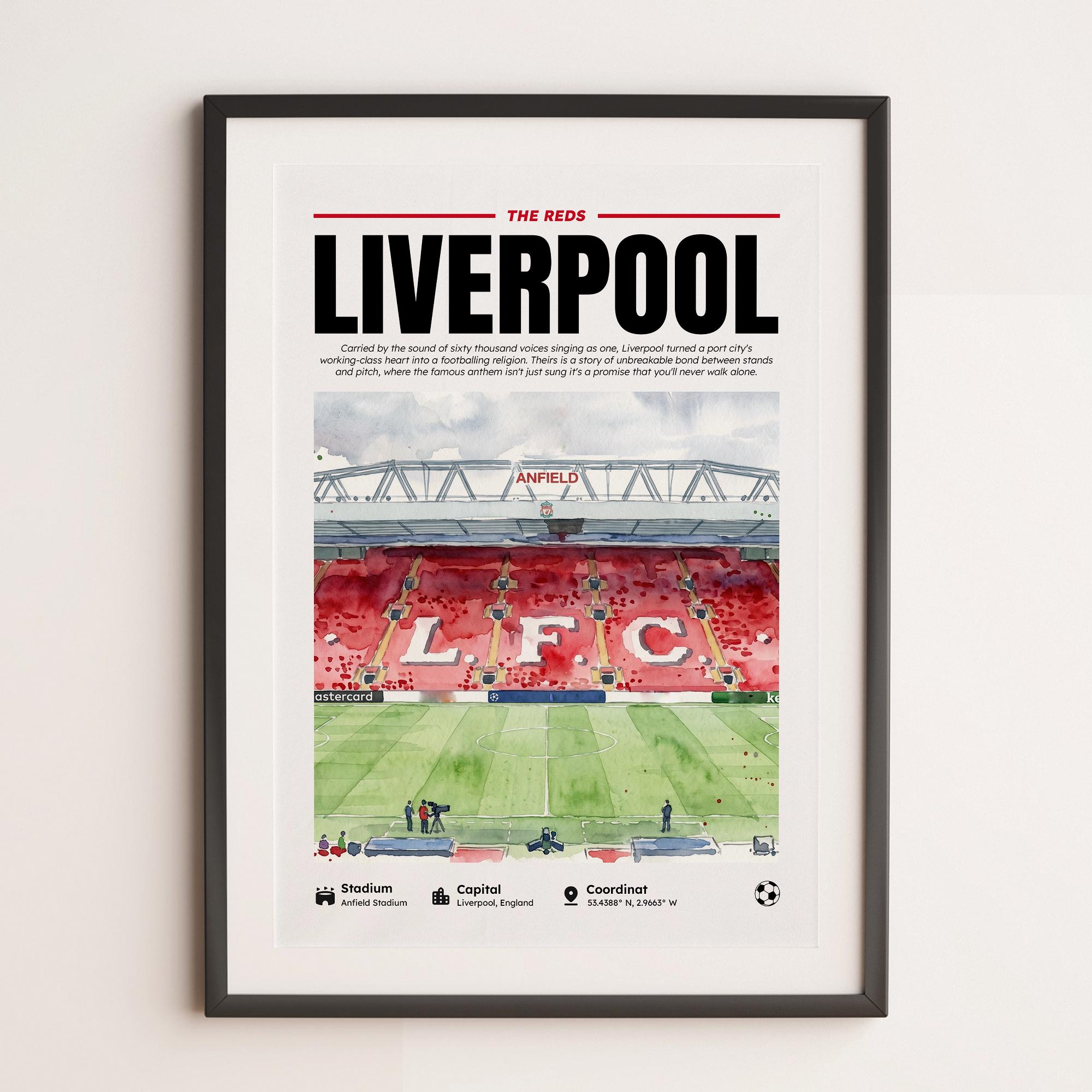 Liverpool poster soccer - Etsy 日本