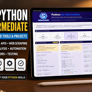 Python Intermediate Cheat Sheet — pandas, APIs, Web Scraping & Decorators | Level 3 Programming Reference