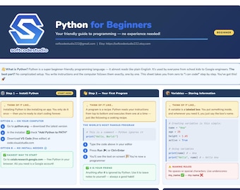 Python for Beginners Cheat Sheet – Study Guide (PDF Download)