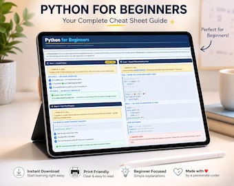 Python for Beginners Cheat Sheet – Study Guide (PDF Download)