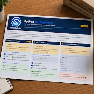 Ensemble complet de la série Python — Les 5 niveaux | Aide-mémoire pour débutant à expert | Collection de guides d'étude imprimables
