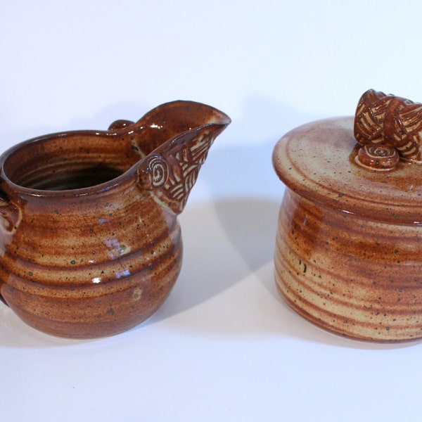 Cream and Sugar Set, Reserved, Fall Earth Tones