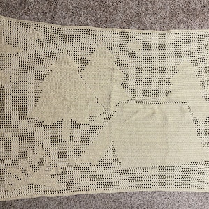 Happy Camper Filet Crochet or Cross Stitch Pattern