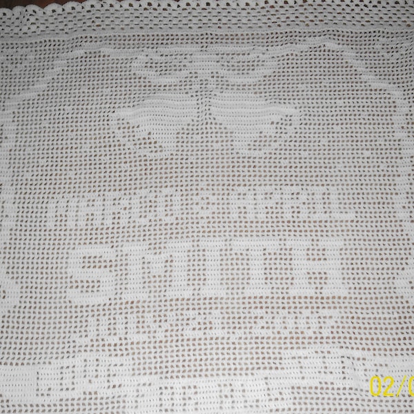 Wedding Filet Crochet or Cross Stitch Pattern