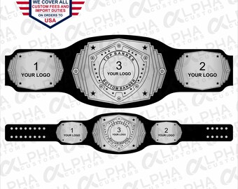 Custom Championship Belt – Personalized Name & Logo Title for Fantasy Leagues