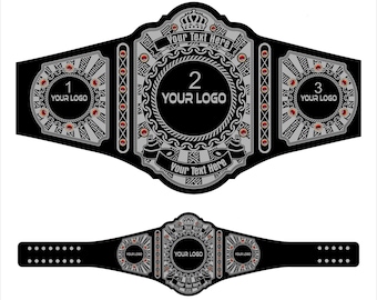 Custom Championship Belt with Logo | Personalized Wrestling Title Belt for Fantasy League & Sports Awards
