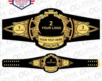 Custom Championship Title Belt | Personalized Corporate Sports Trophy, Fantasy League Award
