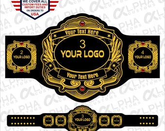 Custom Wrestling Championship Belt, Personalized Sports Award Trophy