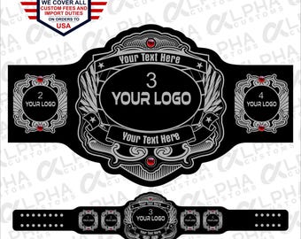 Custom Wrestling Championship Belt, Personalized Award Trophy for Sports Events