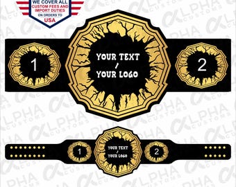 Custom Championship Title Belt | Personalized Wrestling Belt Boxing MMA Fantasy League Award Trophy