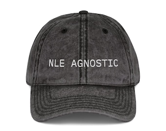 NLE Agnostic embroidered cap | Vintage washed baseball hat