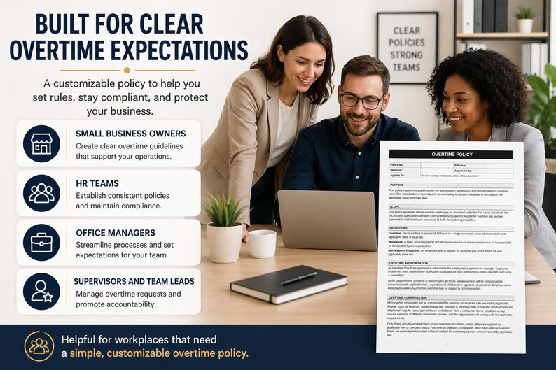 Overtime Policy Template - Etsy