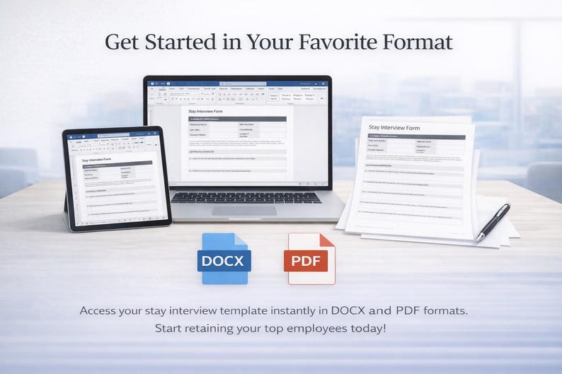 Retention Interview Template Stay Interview Template | Employee Retention Interview Form | Manager ...