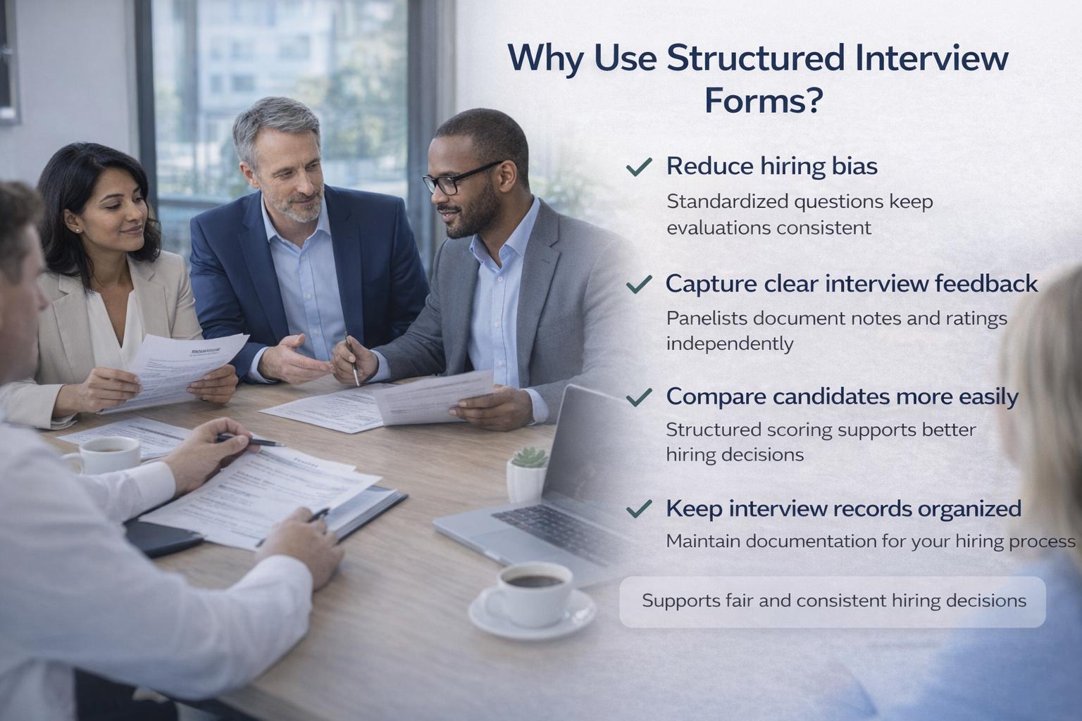 Panel Interview Evaluation Form | Structured Hiring Scorecard (editable ...