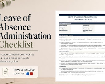 Leave of Absence Administration Checklist