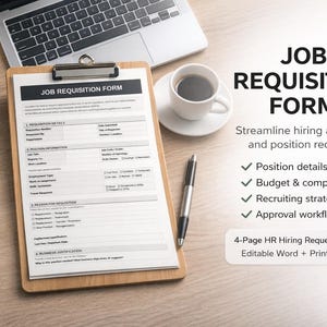 Job Requisition Form Template | Hiring Request Form | HR Position Approval