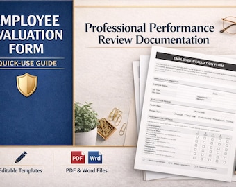 Employee Evaluation Form + Quick-Use Guide | Performance Review Template