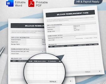 Formularz zwrotu kosztów przejazdu | Szablon dziennika przebiegu | Rejestr wydatków pracowniczych