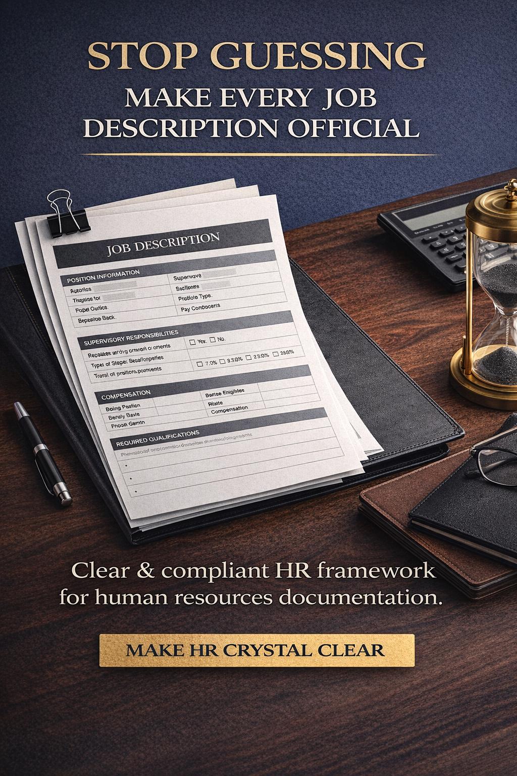Editable Job Description Template | HR Form, FLSA & Pay Band (word, PDF ...