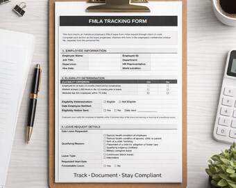 FMLA Tracking Form Template | Employee Leave Tracker